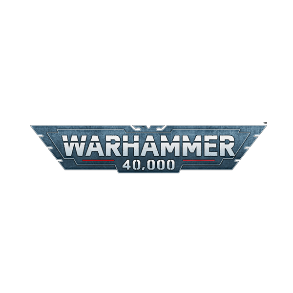 Logo del juego Warhammer 40,000 desarrollado por la marca Games Workshop