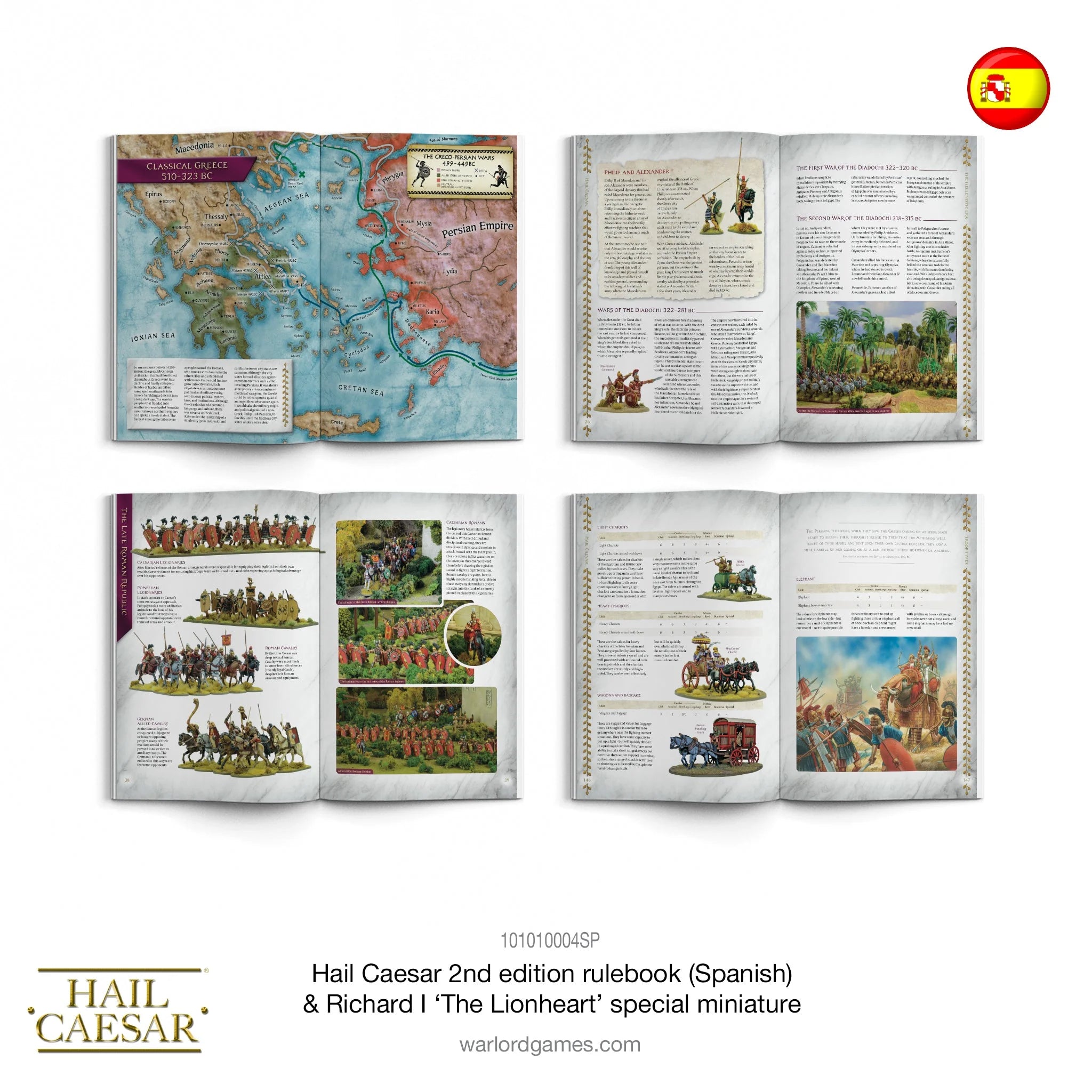 Hail Caesar Rulebook (Español) & Richard I, The Lionheart Special Figure