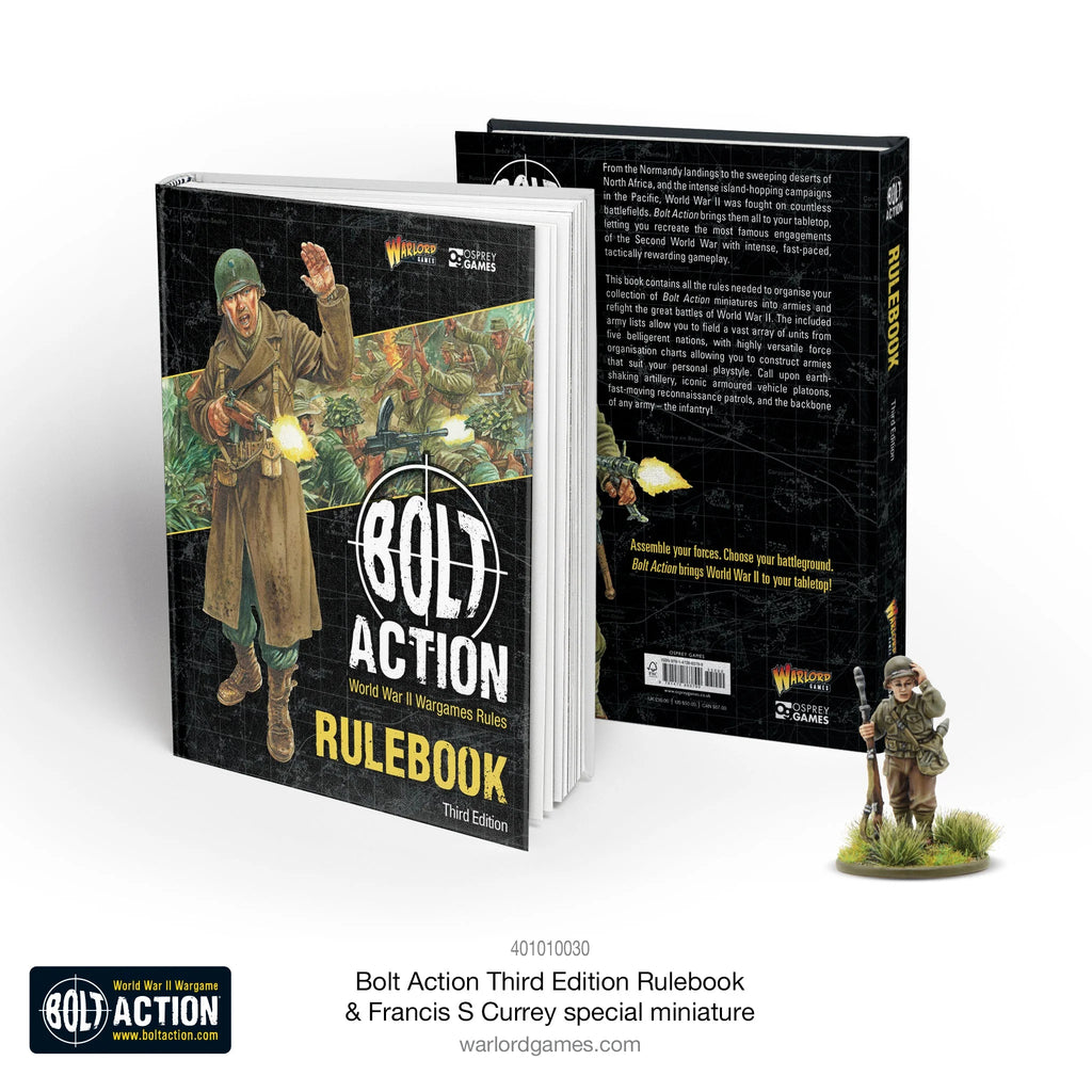 Bolt Action: Third Edition Rulebook with Francis S. Currey Special Miniature (Hard Cover)