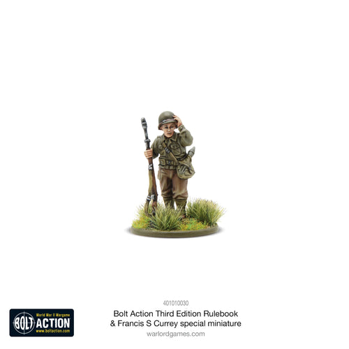 Bolt Action: Third Edition Rulebook with Francis S. Currey Special Miniature (Hard Cover)