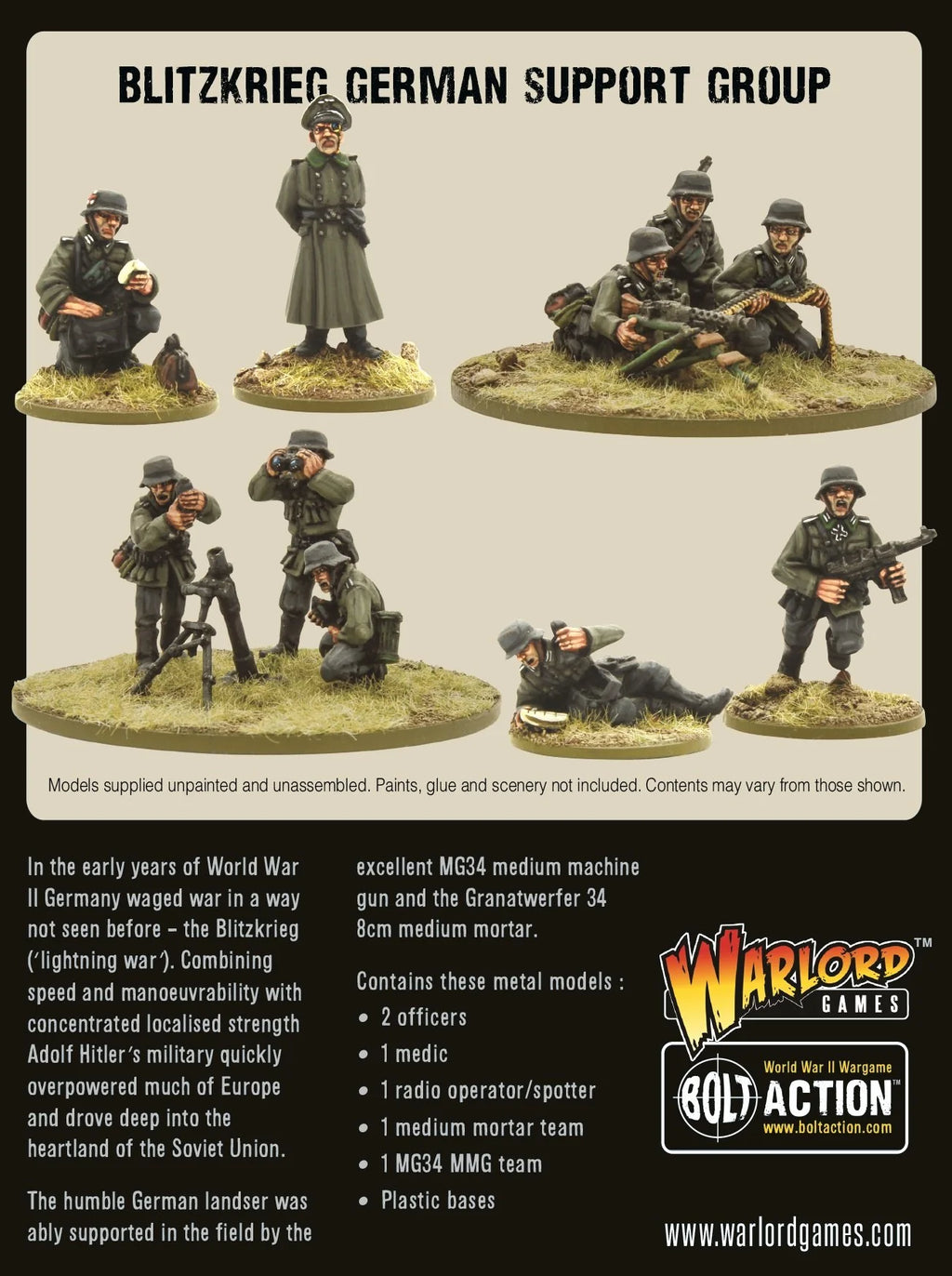 Bolt Action  Blitzkrieg Grupo de Soporte Alemán