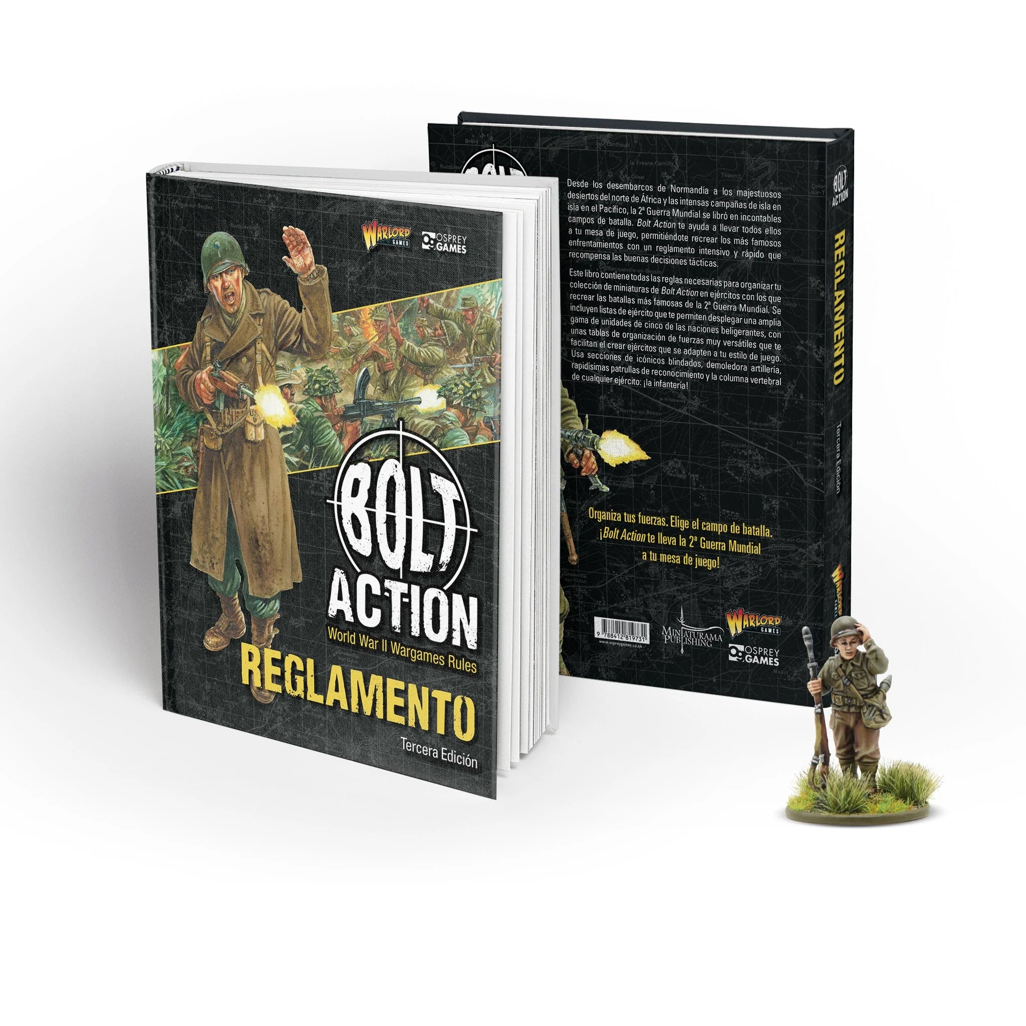 Bolt Action: Third Edition Rulebook (Spanish) with Francis S. Currey special miniature (Soft Cover)