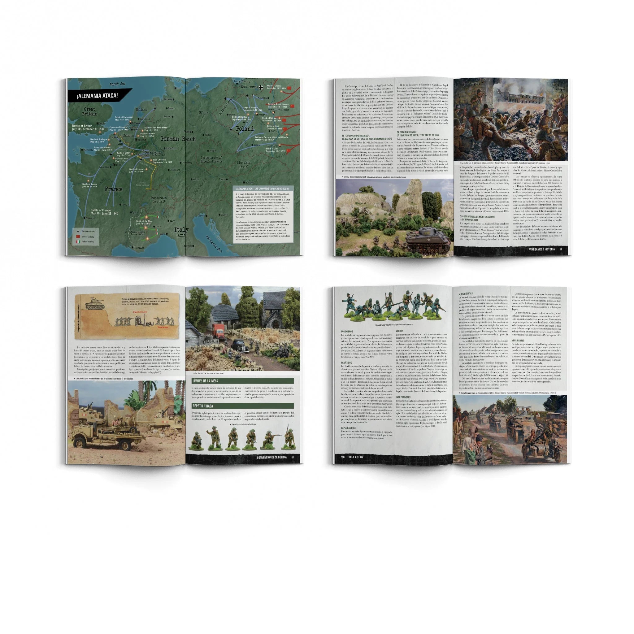 Bolt Action: Third Edition Rulebook (Spanish) with Francis S. Currey special miniature (Soft Cover)