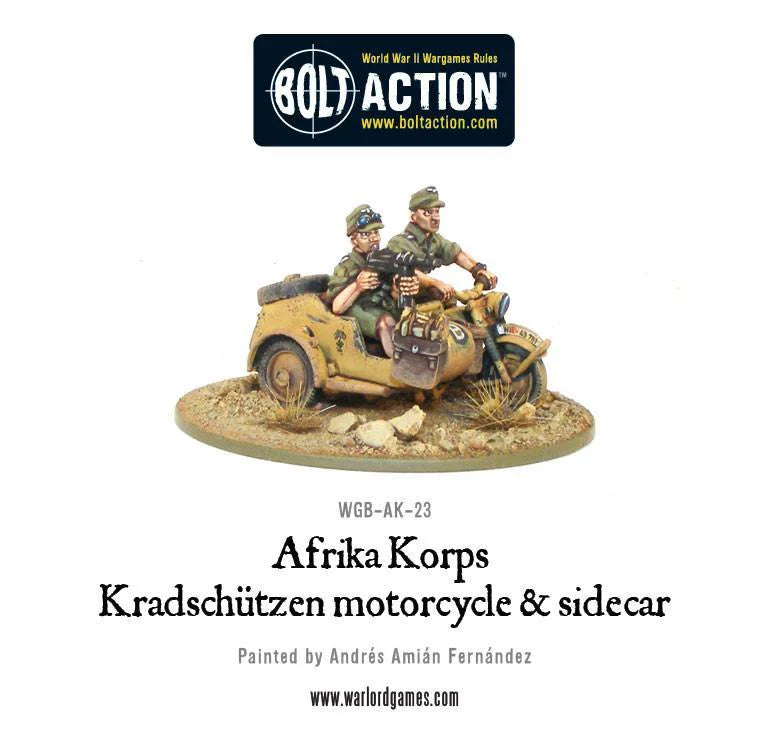 Afrika Korps Kradschutzen motorcycle and sidecar