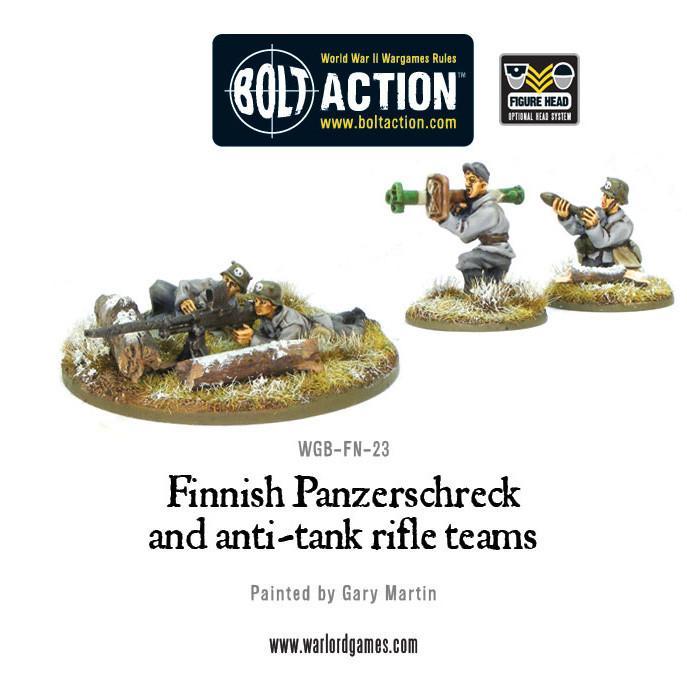 Equipos Finlandeses de Panzerschreck y Rifle Antitanque