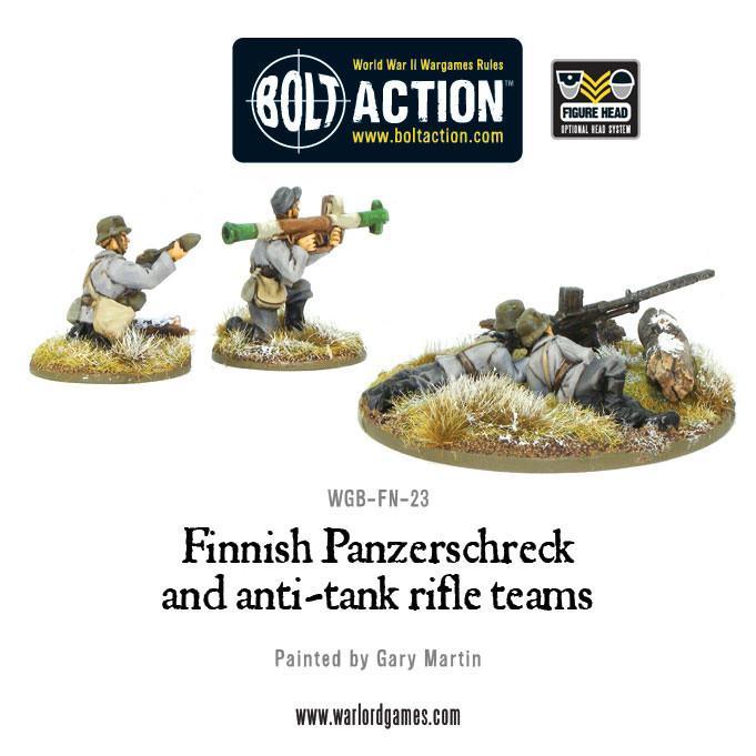 Equipos Finlandeses de Panzerschreck y Rifle Antitanque