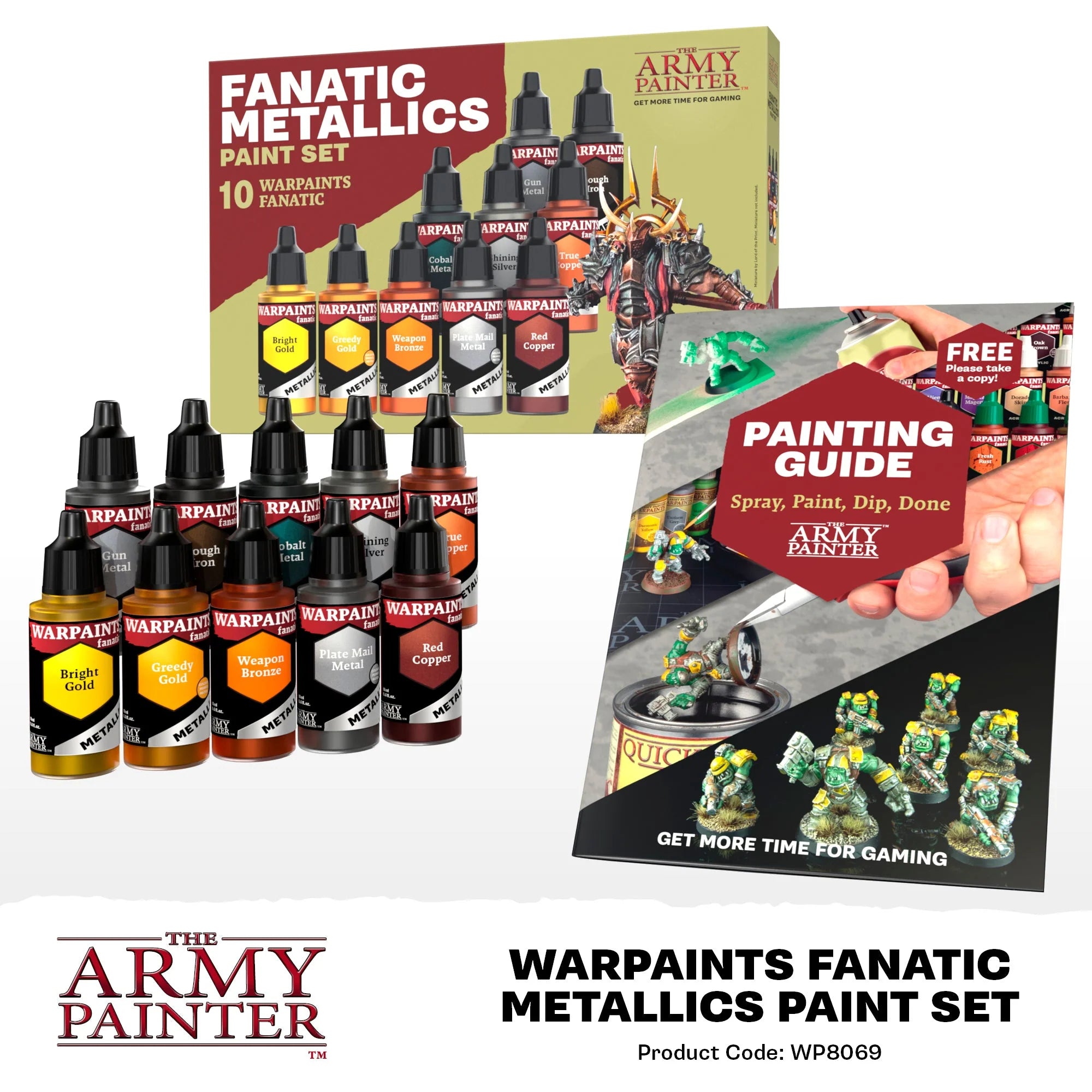 Fanatic Metallics Paint Set 10 Bottles