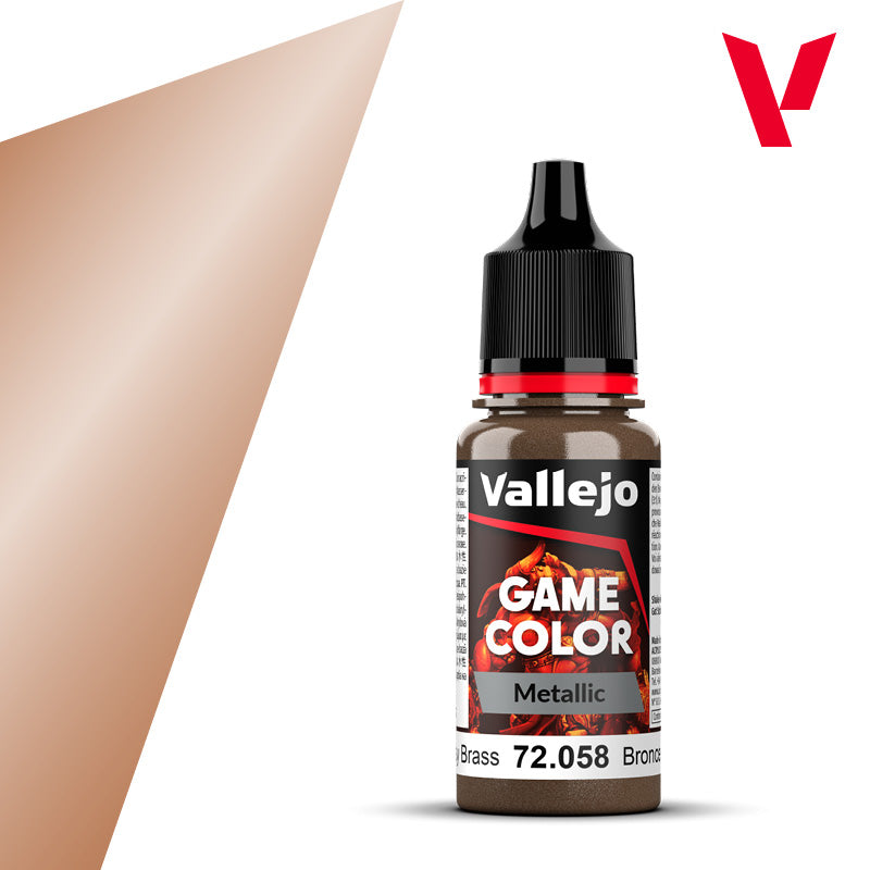 Vallejo Game color BRONCE PULIDO / BRASSY BRASS  72.058 (18 ml)